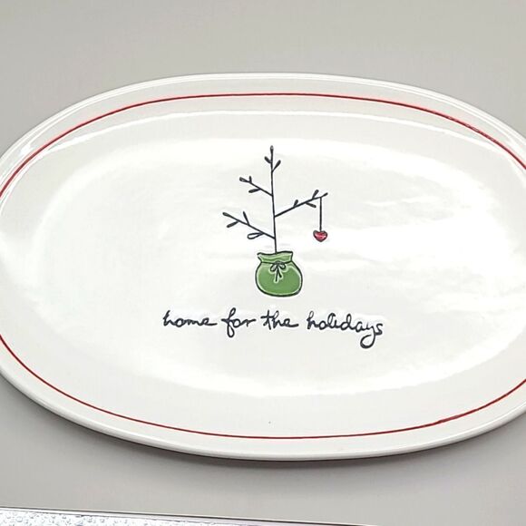 Tag Holiday Platter Home for the Holidays with Charlie Brown Tree - Picture 4 of 6